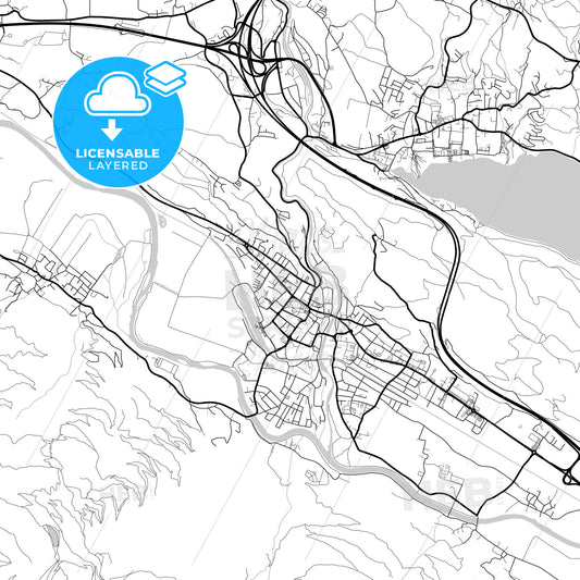 Layered PDF map of Spittal an der Drau, Carinthia, Austria