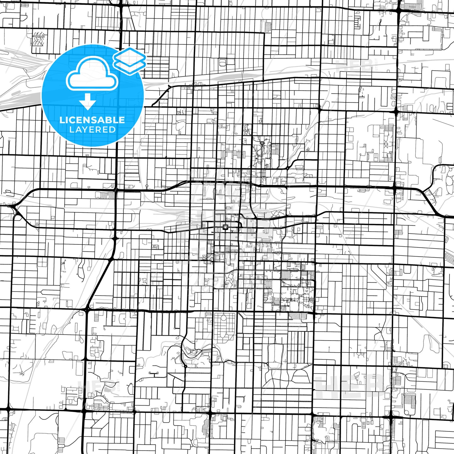 Layered PDF map of Springfield, Missouri, United States