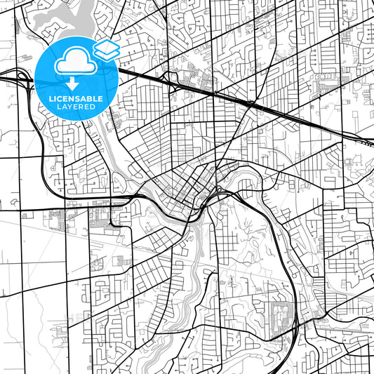 Layered PDF map of St. Catharines, Ontario, Canada