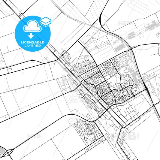 Layered PDF map of Stadskanaal, Groningen, Netherlands