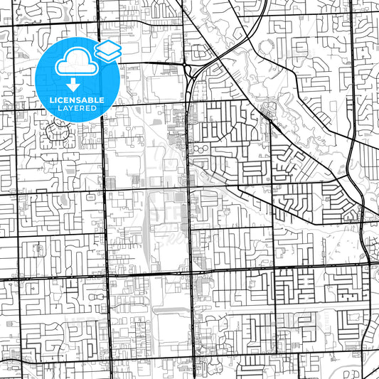 Layered PDF map of Sterling Heights, Michigan, United States