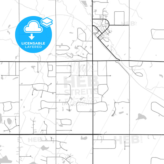 Layered PDF map of Strathcona County, Alberta, Canada
