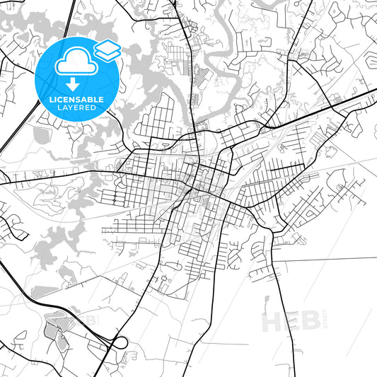 Layered PDF map of Suffolk, Virginia, United States