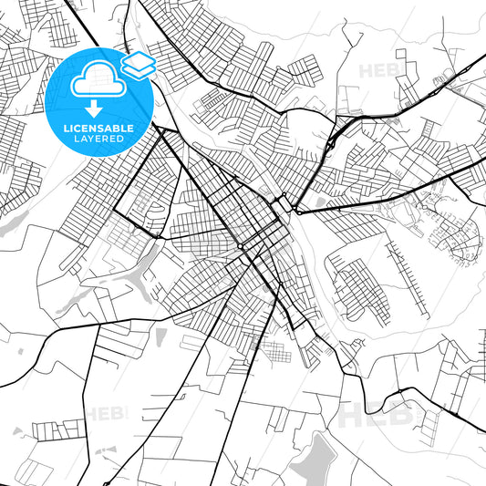 Layered PDF map of Sumare, Brazil