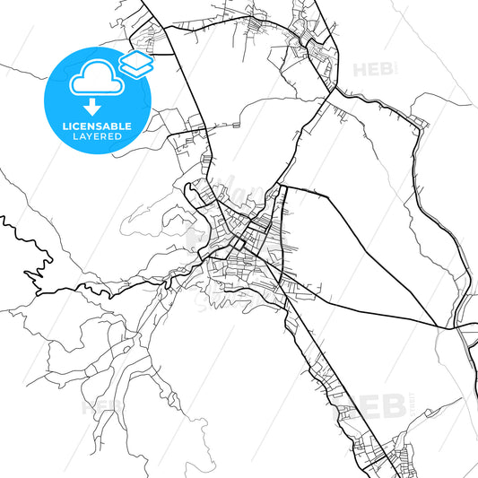 Layered PDF map of Sungai Penuh, Jambi, Indonesia