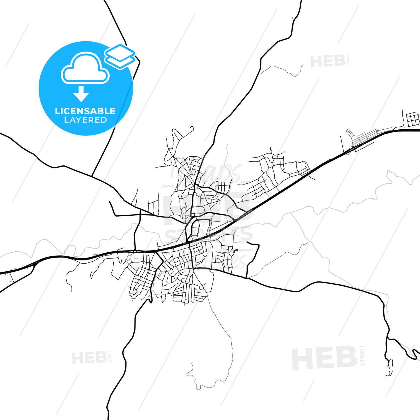 Layered PDF map of Sungurlu, Çorum, Turkey