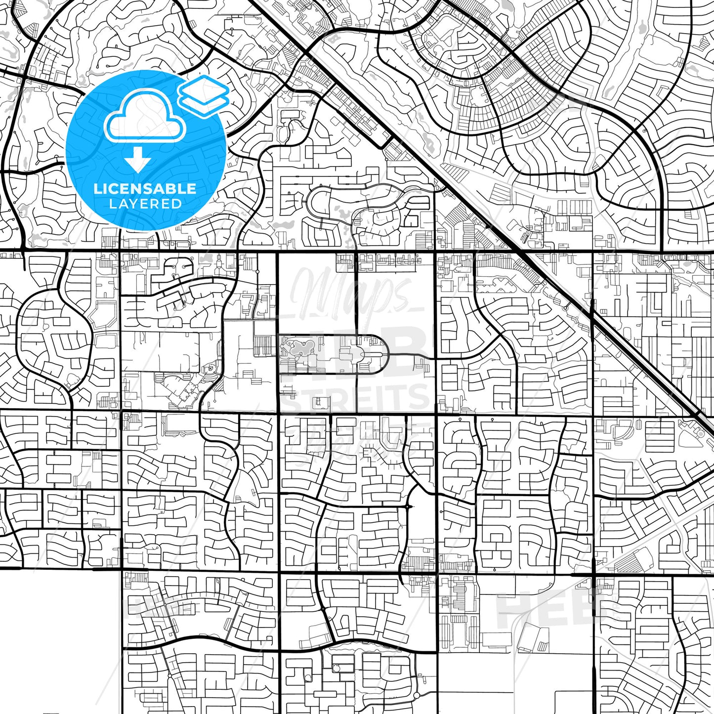 Layered PDF map of Surprise, Arizona, United States