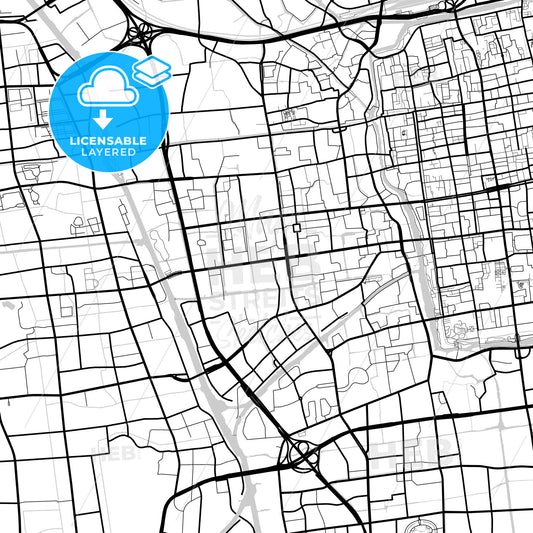 Layered PDF map of Suzhou, Jiangsu, China