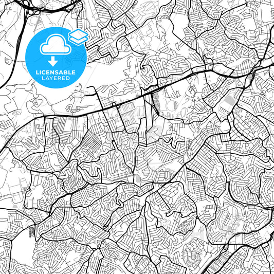 Layered PDF map of Taboao da Serra, Brazil