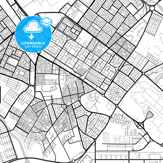 Layered PDF map of Tabuk, Saudi Arabia