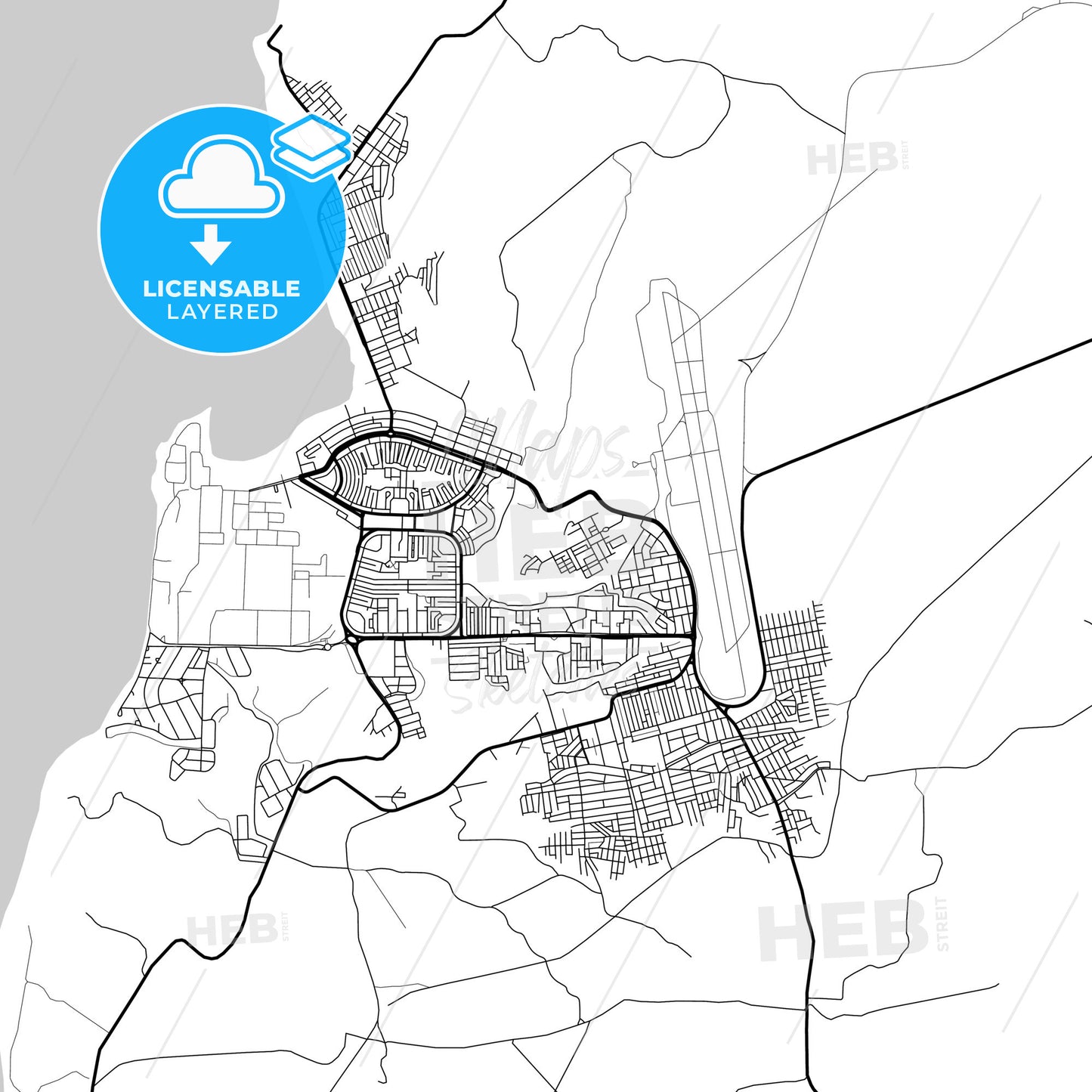 Layered PDF map of Talara, Peru