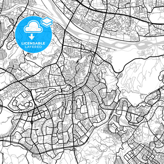 Layered PDF map of Tama, Tokyo, Japan