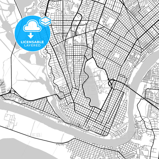 Layered PDF map of Tampico, Tamaulipas, Mexico