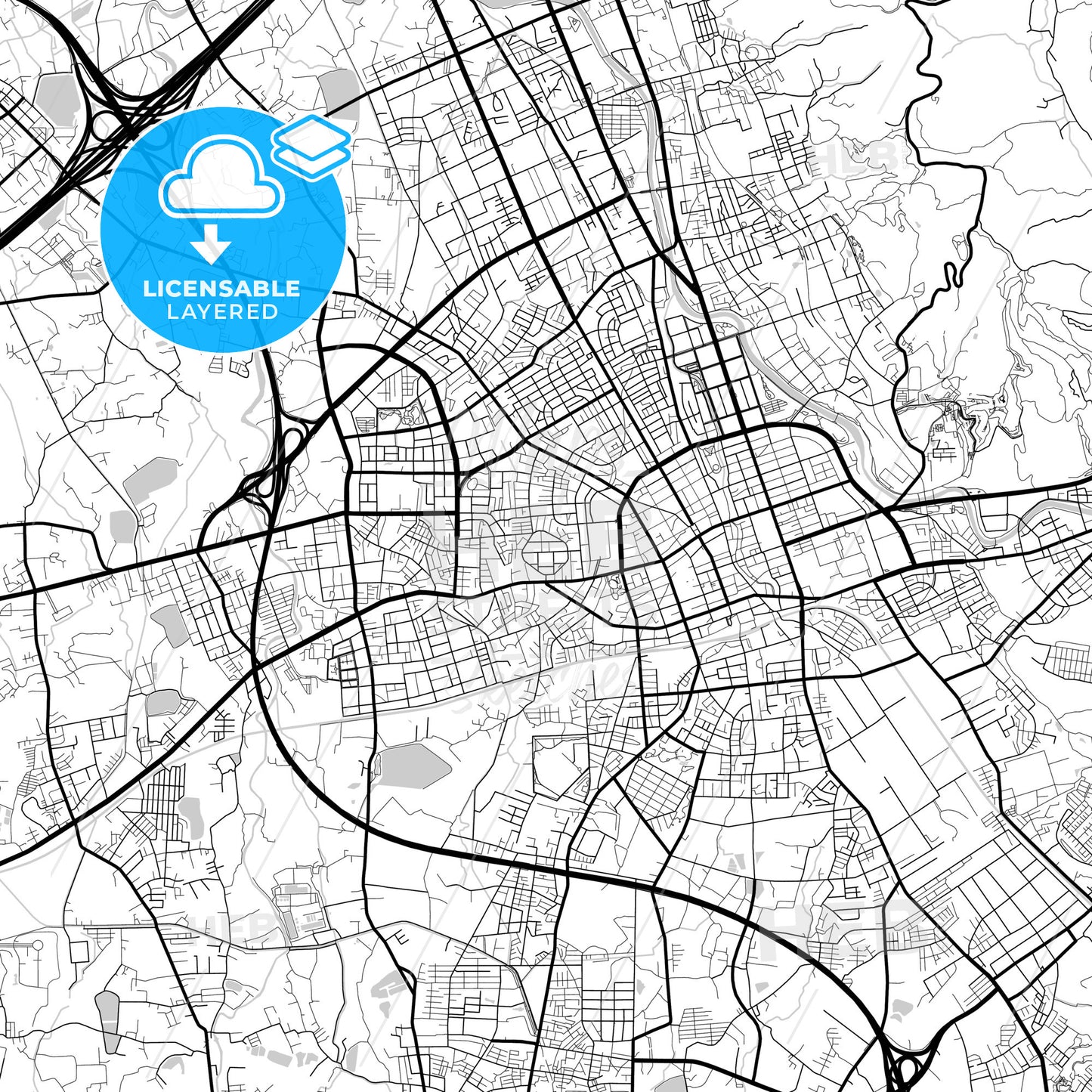 Layered PDF map of Taoyuan, Taiwan