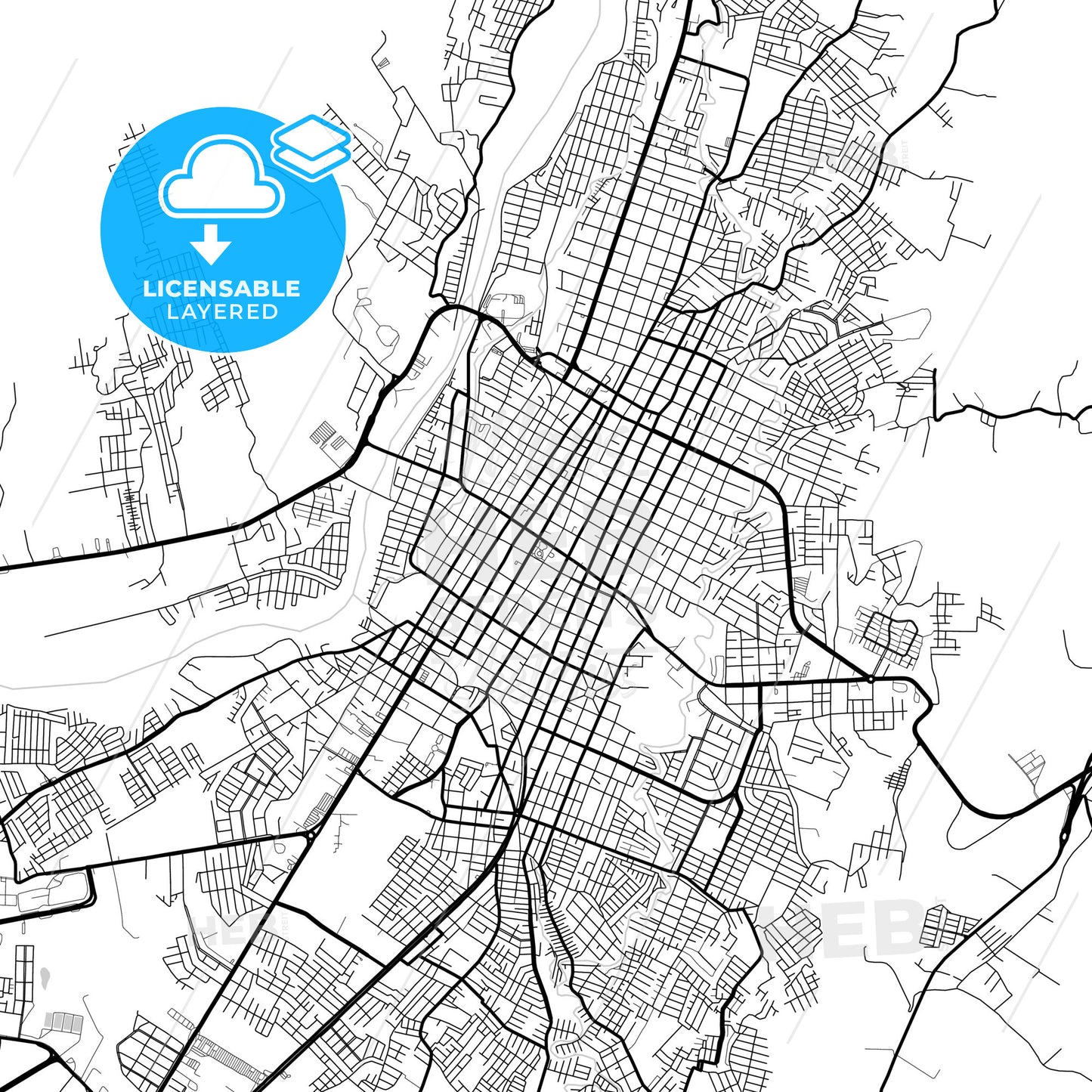 Layered PDF map of Tapachula, Chiapas, Mexico