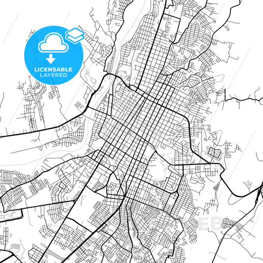 Layered PDF map of Tapachula, Chiapas, Mexico