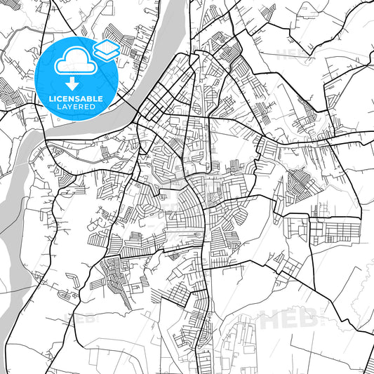 Layered PDF map of Tarlac City, Tarlac, Philippines