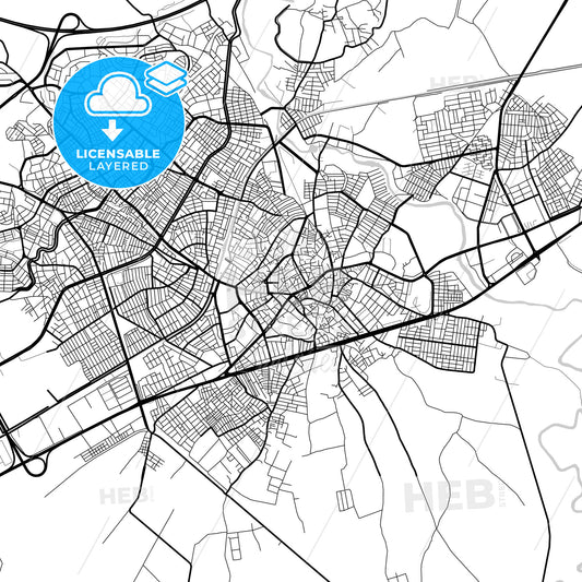 Layered PDF map of Tarsus, Mersin, Turkey