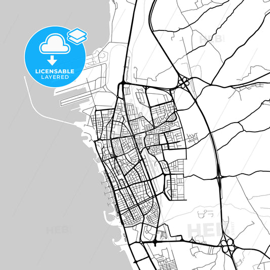 Layered PDF map of Tartus, Syria