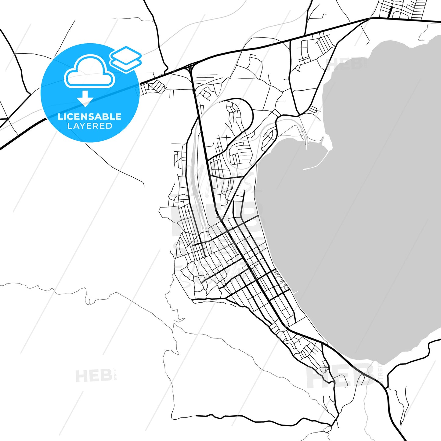 Layered PDF map of Tatvan, Bitlis, Turkey