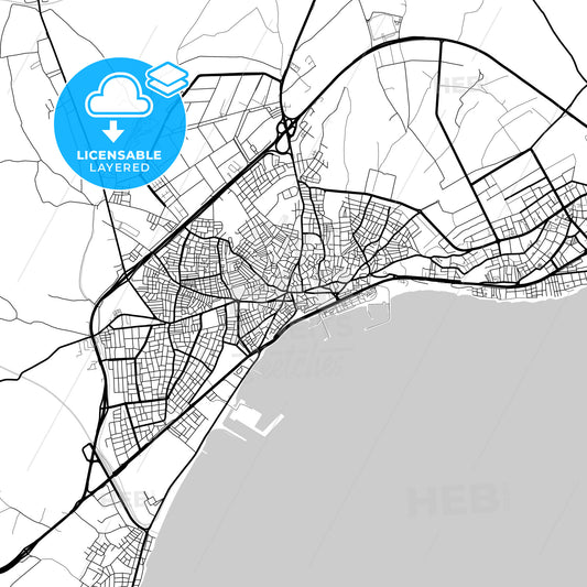 Layered PDF map of Tekirdağ, Tekirdağ, Turkey