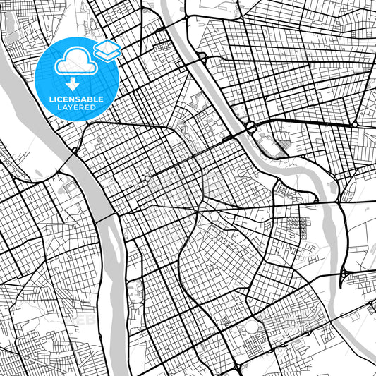 Layered PDF map of Teresina, Brazil