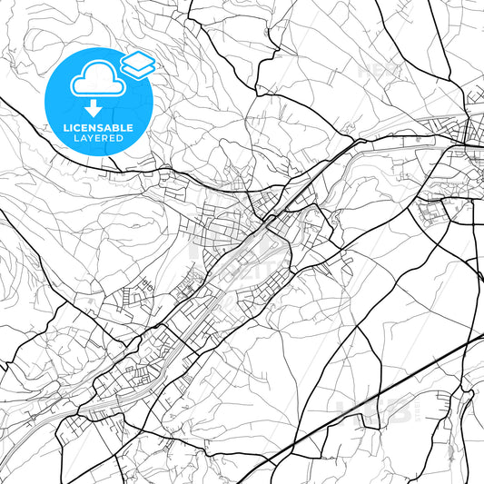 Layered PDF map of Ternitz, Lower Austria, Austria