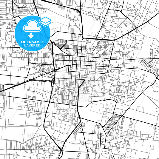 Layered PDF map of Texcoco, México, Mexico