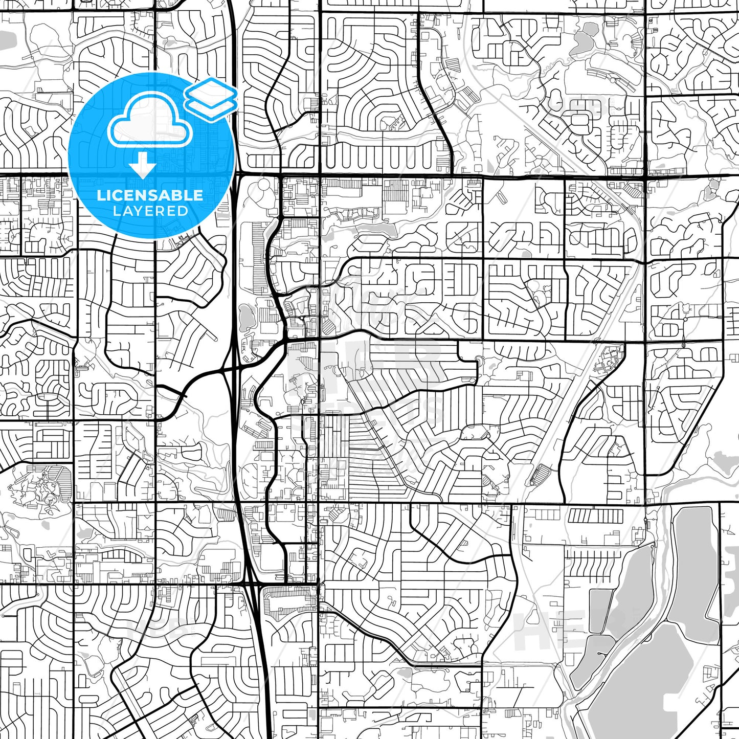 Layered PDF map of Thornton, Colorado, United States