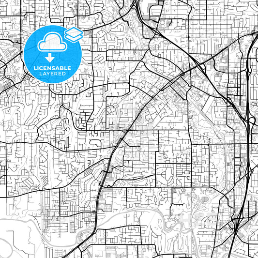 Layered PDF map of Tigard, Oregon, United States