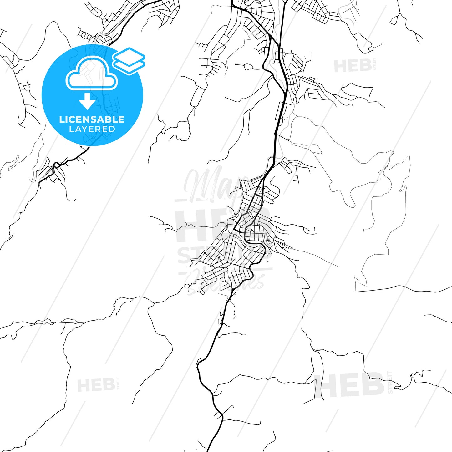 Layered PDF map of Timoteo, Brazil