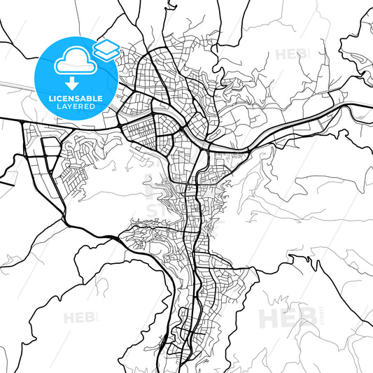 Layered PDF map of Tokat, Tokat, Turkey