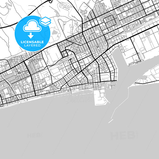 Layered PDF map of Tomakomai, Hokkaidō, Japan