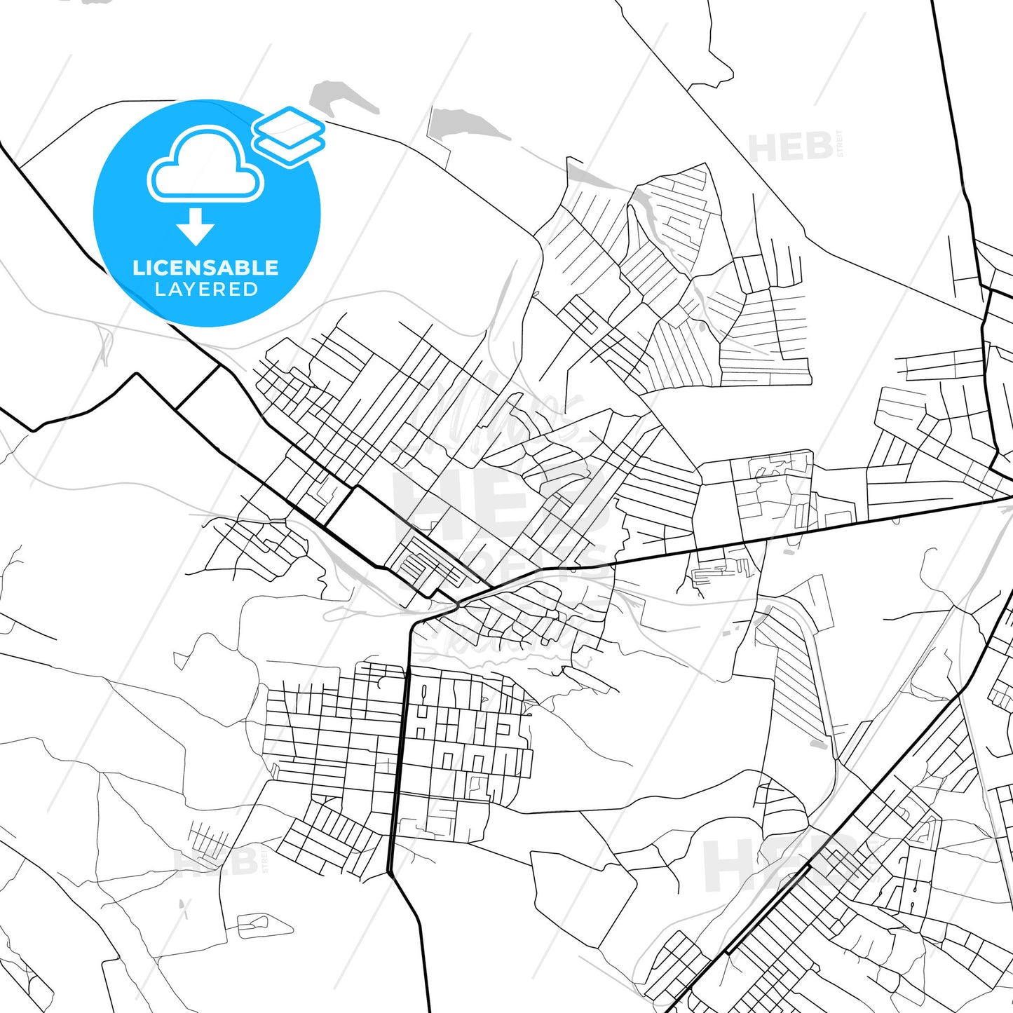 Layered PDF map of Toretsk, Donetsk Oblast, Ukraine