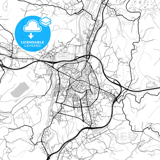 Layered PDF map of Torrelavega, Cantabria, Spain