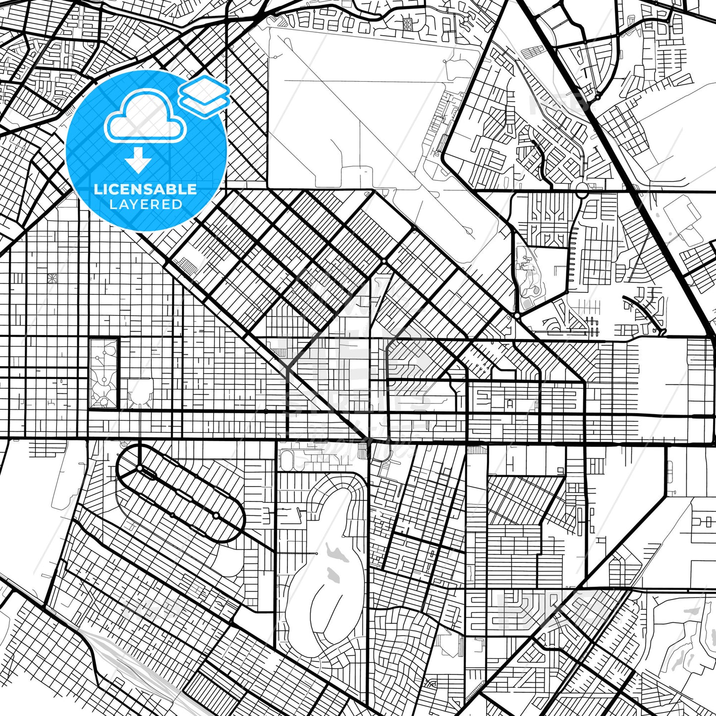 Layered PDF map of Torreón, Coahuila, Mexico