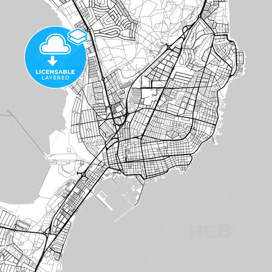 Layered PDF map of Torrevieja, Alicante, Spain
