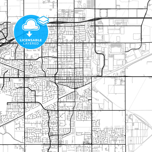 Layered PDF map of Tracy, California, United States