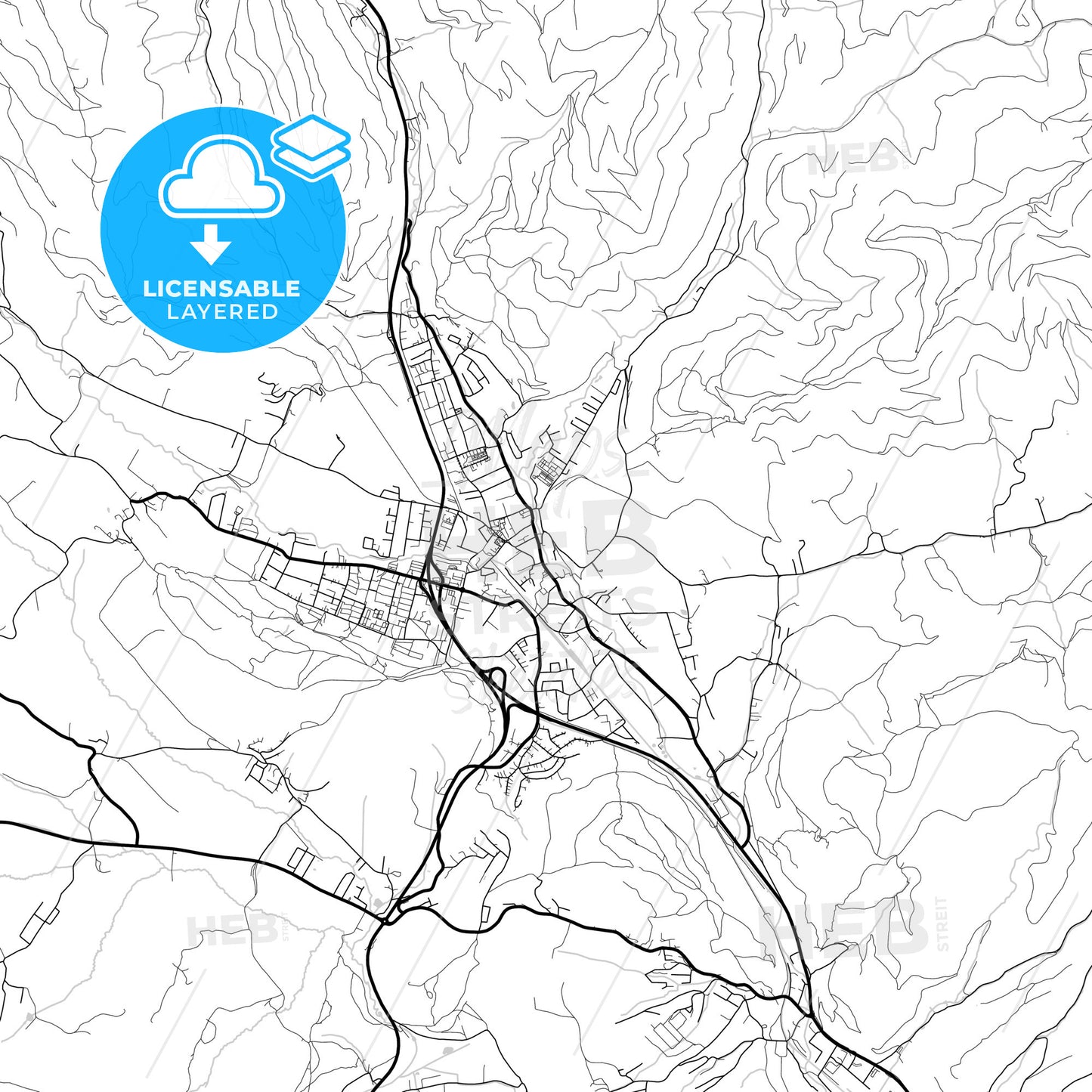 Layered PDF map of Trofaiach, Styria, Austria