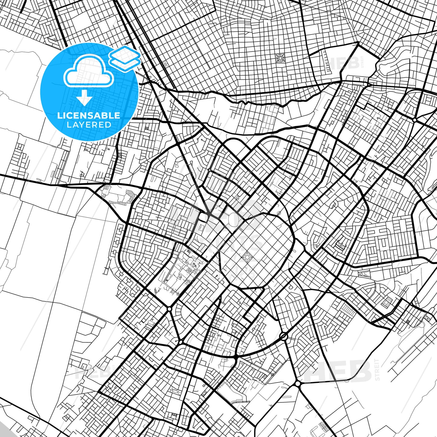 Layered PDF map of Trujillo, Peru