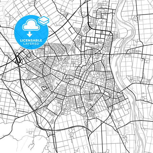 Layered PDF map of Tsuruoka, Yamagata, Japan