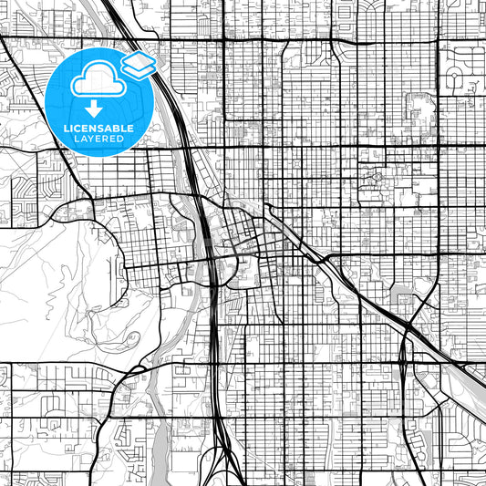 Layered PDF map of Tucson, Arizona, United States