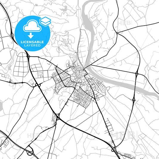 Layered PDF map of Tudela, Navarre, Spain