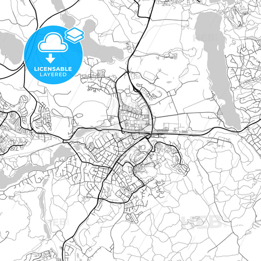 Layered PDF map of Tumba, Sweden