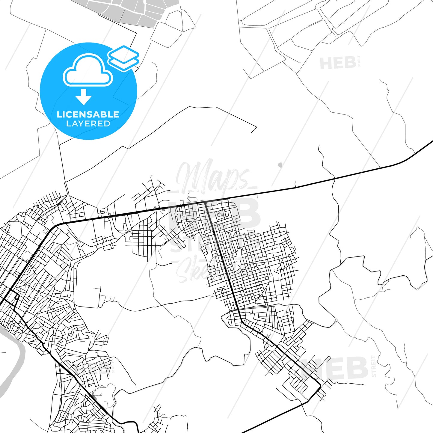 Layered PDF map of Tumbes, Peru