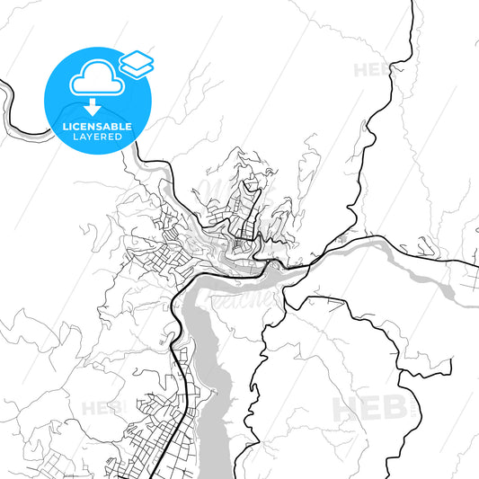 Layered PDF map of Tunceli, Tunceli, Turkey