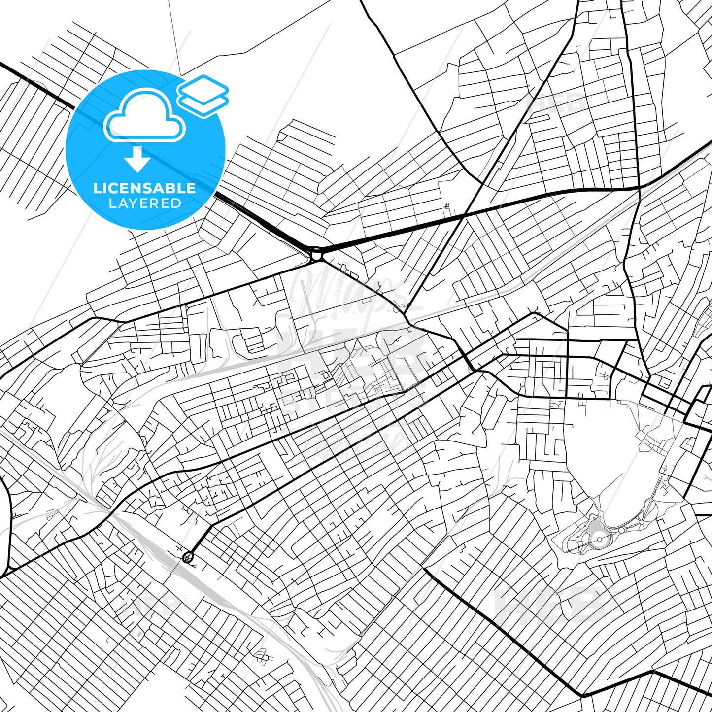 Layered PDF map of Turkistan, South Kazakhstan Province, Kazakhstan