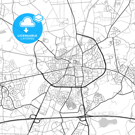 Layered PDF map of Turnhout, Antwerp, Belgium