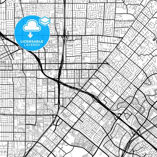 Layered PDF map of Tustin, California, United States