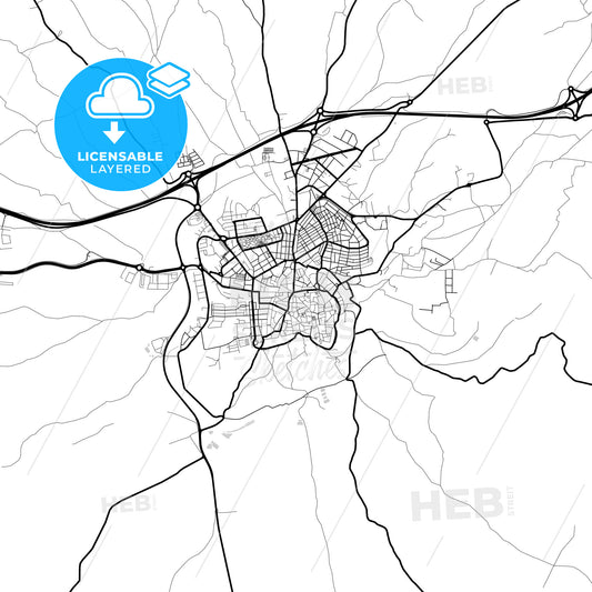 Layered PDF map of Úbeda, Jaén, Spain